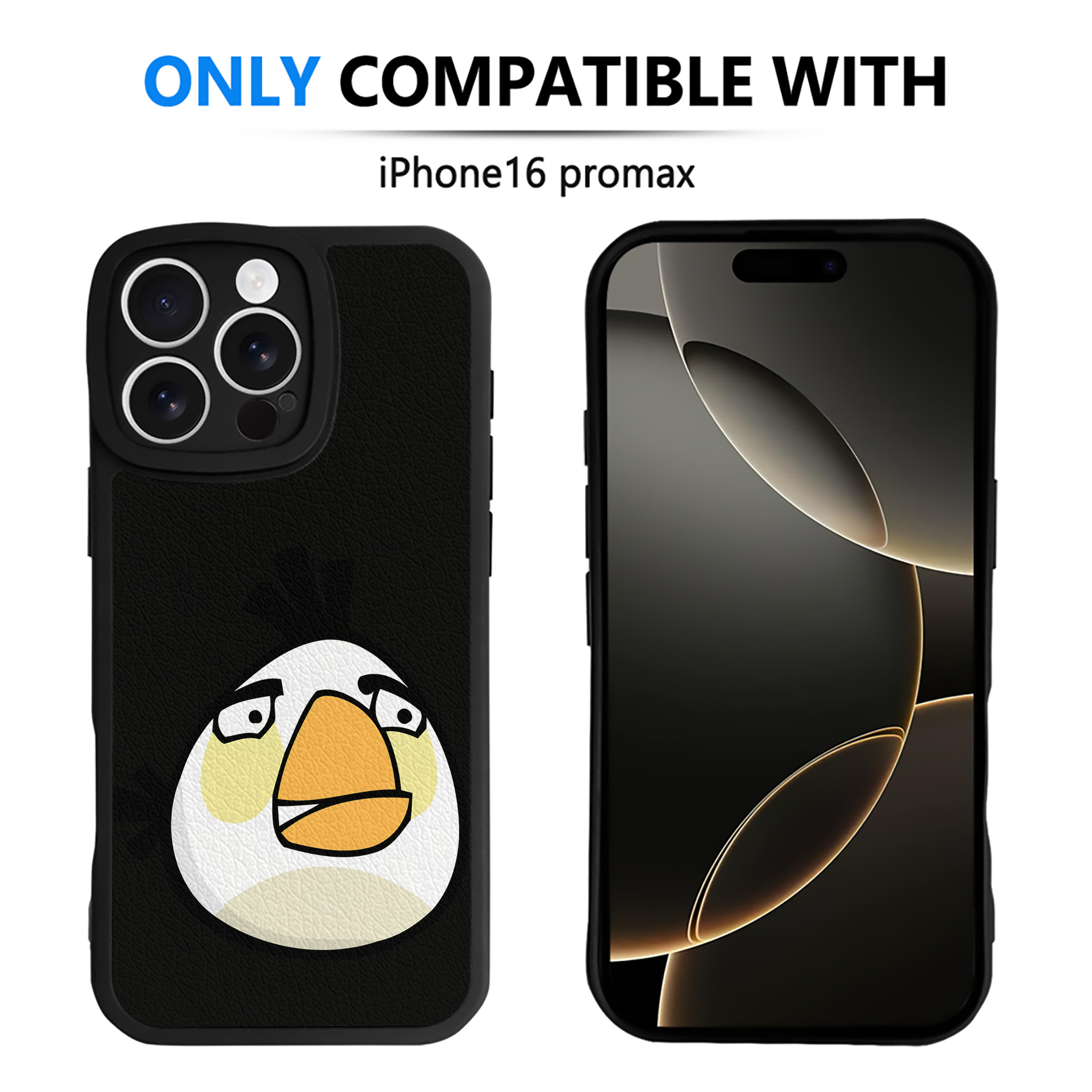 （画像用） Angry Birds アングリーバード 【iPhone 16シリーズ対応】シリコンスマホケース（レザー調） 材質：シリコン